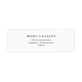 Klassieke minimalistische Return Address Label