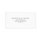 Klassieke minimalistische RSVP-Adresetiketten Etiket (Voorkant)