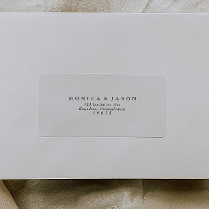 Klassieke minimalistische RSVP-Adresetiketten Etiket