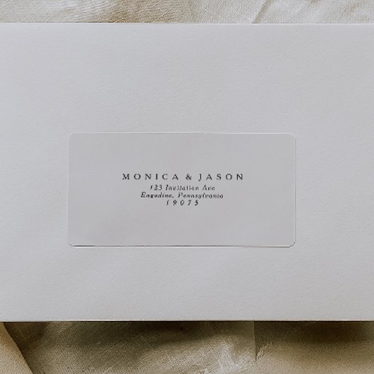 Klassieke minimalistische RSVP-Adresetiketten Etiket