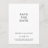 Klassieke Minimalistische Save The Date-ansichtkaa Uitnodiging Briefkaart (Voorkant)