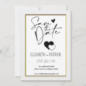 Klassieke minimalistische save-the-date kaart (Voorkant)