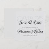 Klassieke Minimalistische 'Save the Date'-kaarten Kaart (Voorkant / Achterkant)