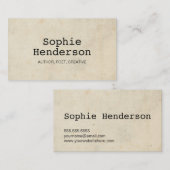 Klassieke  minimalistische schrijfmachine visitekaartje (Voorkant / Achterkant)