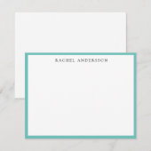 Klassieke minimalistische Single Border Note Kaart Notitiekaartje (Voorkant / Achterkant)