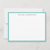 Klassieke minimalistische Single Border Note Kaart