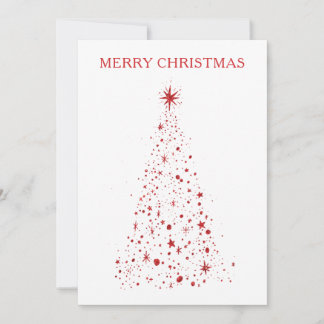 Klassieke minimalistische Sparkle kerstboom Feestdagenkaart