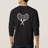Klassieke minimalistische tennisracket zwart trui (Achterkant)