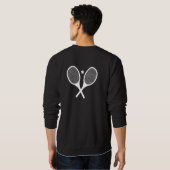 Klassieke minimalistische tennisracket zwart trui (Achterkant volledig)