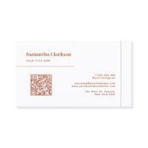 Klassieke Minimalistische Terracotta Line QR-code