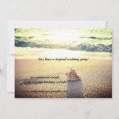 Klassieke minimalistische, tropische strand save the date (Achterkant)