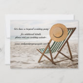 Klassieke minimalistische, tropische strand save the date (Achterkant)
