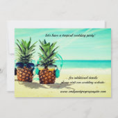 Klassieke minimalistische, tropische strand save the date (Achterkant)