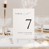 Klassieke Minimalistische Trouwtafel Nummer Kaart