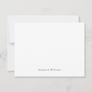Klassieke Minimalistische Typografie Notitiekaartje