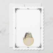 Klassieke minimalistische ,uilen in liefde bewaar  kaart (Achterkant)