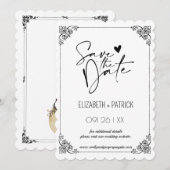 Klassieke minimalistische ,uilen in liefde bewaar  kaart (Voorkant / Achterkant)