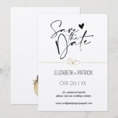 Klassieke minimalistische ,uilen in liefde bewaar kaart (Voorkant / Achterkant)