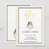 Klassieke minimalistische ,uilen in liefde bewaar  kaart (Voorkant / Achterkant)