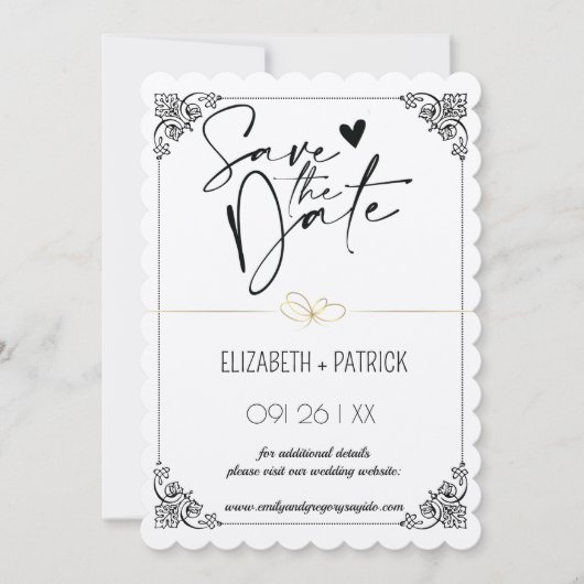 Klassieke minimalistische ,uilen in liefde bewaar  kaart (Voorkant)