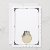 Klassieke minimalistische ,uilen in liefde bewaar  kaart (Achterkant)