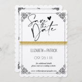 Klassieke minimalistische ,uilen in liefde bewaar kaart (Voorkant / Achterkant)