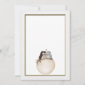 Klassieke minimalistische ,uilen in liefde bewaar kaart (Achterkant)