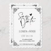 Klassieke minimalistische ,uilen in liefde save th kaart (Voorkant / Achterkant)