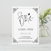 Klassieke minimalistische ,uilen in liefde save th kaart (Staand voorkant)