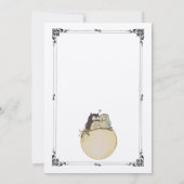 Klassieke minimalistische ,uilen in love save the  kaart (Achterkant)