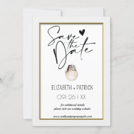 Klassieke minimalistische , uilen verliefd save th kaart