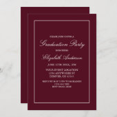 Klassieke minimalistische uitnodiging tot het Afst (Voorkant / Achterkant)