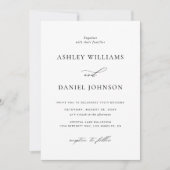 Klassieke minimalistische uitnodiging tot huwelijk (Voorkant)