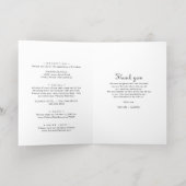 Klassieke minimalistische uitnodiging tot weddensc (Binnenlaag)