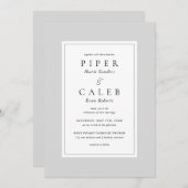 Klassieke minimalistische uitnodiging tot weduwen  (Voorkant / Achterkant)