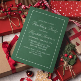 Klassieke minimalistische uitnodiging voor groene 