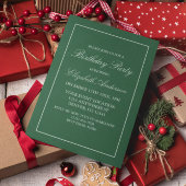 Klassieke minimalistische uitnodiging voor groene