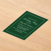 Klassieke minimalistische uitnodiging voor groene  (Laagn)