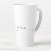 Klassieke minimalistische vakplein latte mok (Rechterhoek)