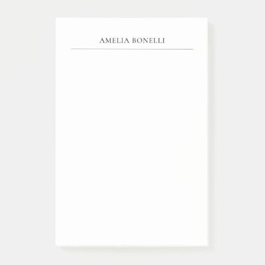 Klassieke minimalistische vakplein post-it® notes (Voorkant)