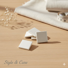 Klassieke minimalistische witknoop voor alle outfi vierkante button 5,1 cm