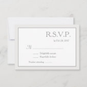 Klassieke minimalistische witte grijze stippen rsv kaart (Voorkant)