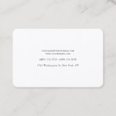 Klassieke minimalistische zijderoute visitekaartje (Achterkant)