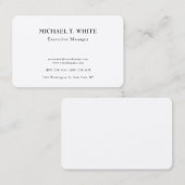 Klassieke minimalistische zijderoute visitekaartje (Voorkant / Achterkant)