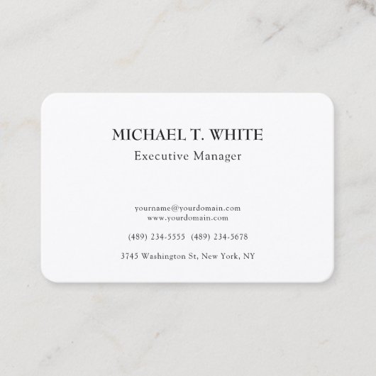 Klassieke minimalistische zijderoute visitekaartje (Voorkant)