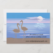 Klassieke minimalistische, zonsondergang, flamingo save the date (Achterkant)