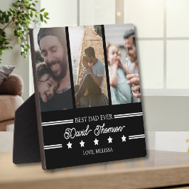 Klassieke minimalistische zwart wit beste vader oo fotoplaat