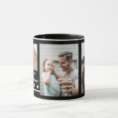 Klassieke minimalistische zwart wit beste vader oo mok (Midden)