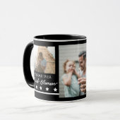 Klassieke minimalistische zwart wit beste vader oo mok (Voorkant links)