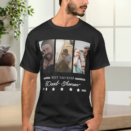 Klassieke minimalistische zwart wit beste vader oo t-shirt